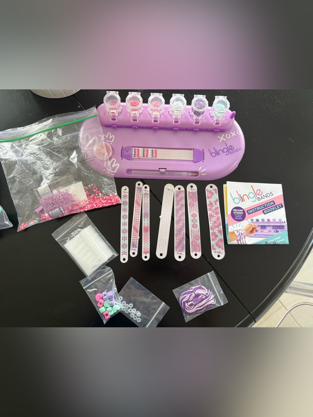 Bling Bands deluxe studio Bracelet Maker - Purple Pink Kit